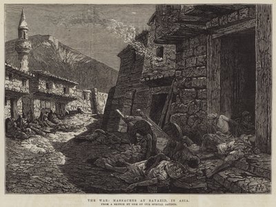 The War, Massacres at Bayazid, in Asia by Charles Auguste Loye